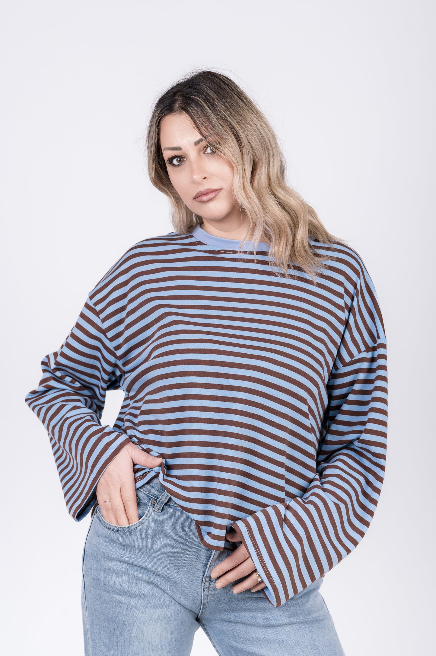 Maglia a righe over