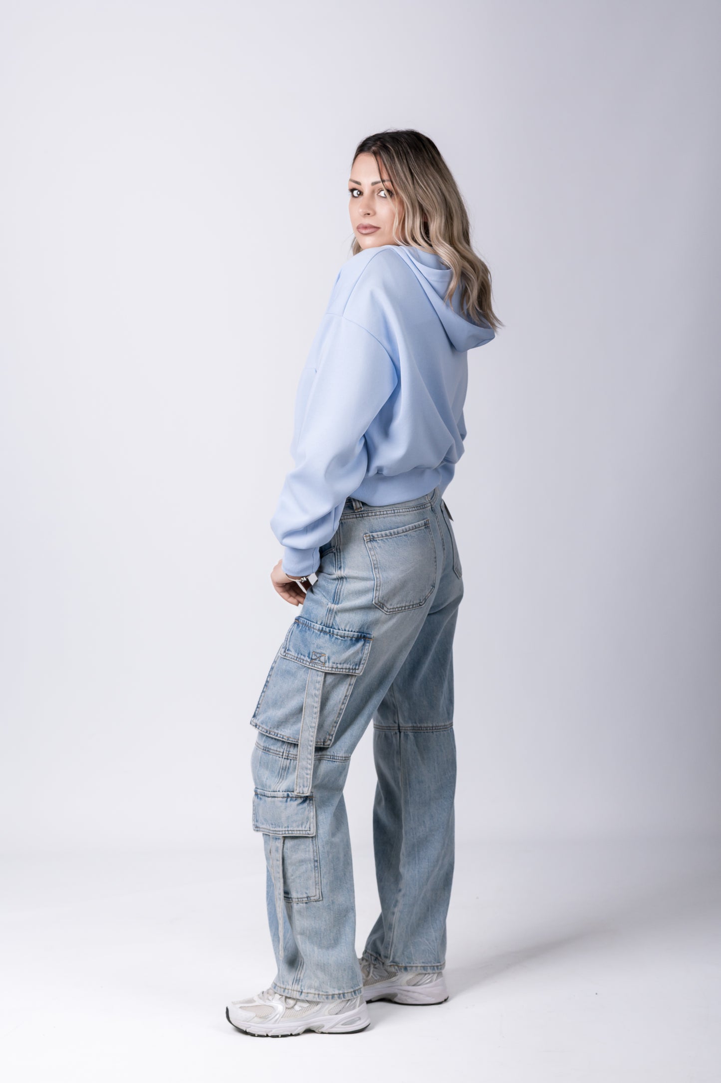 Jeans cargo wide leg