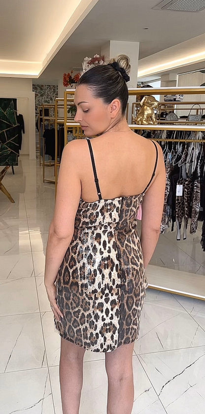 Abito corto animalier