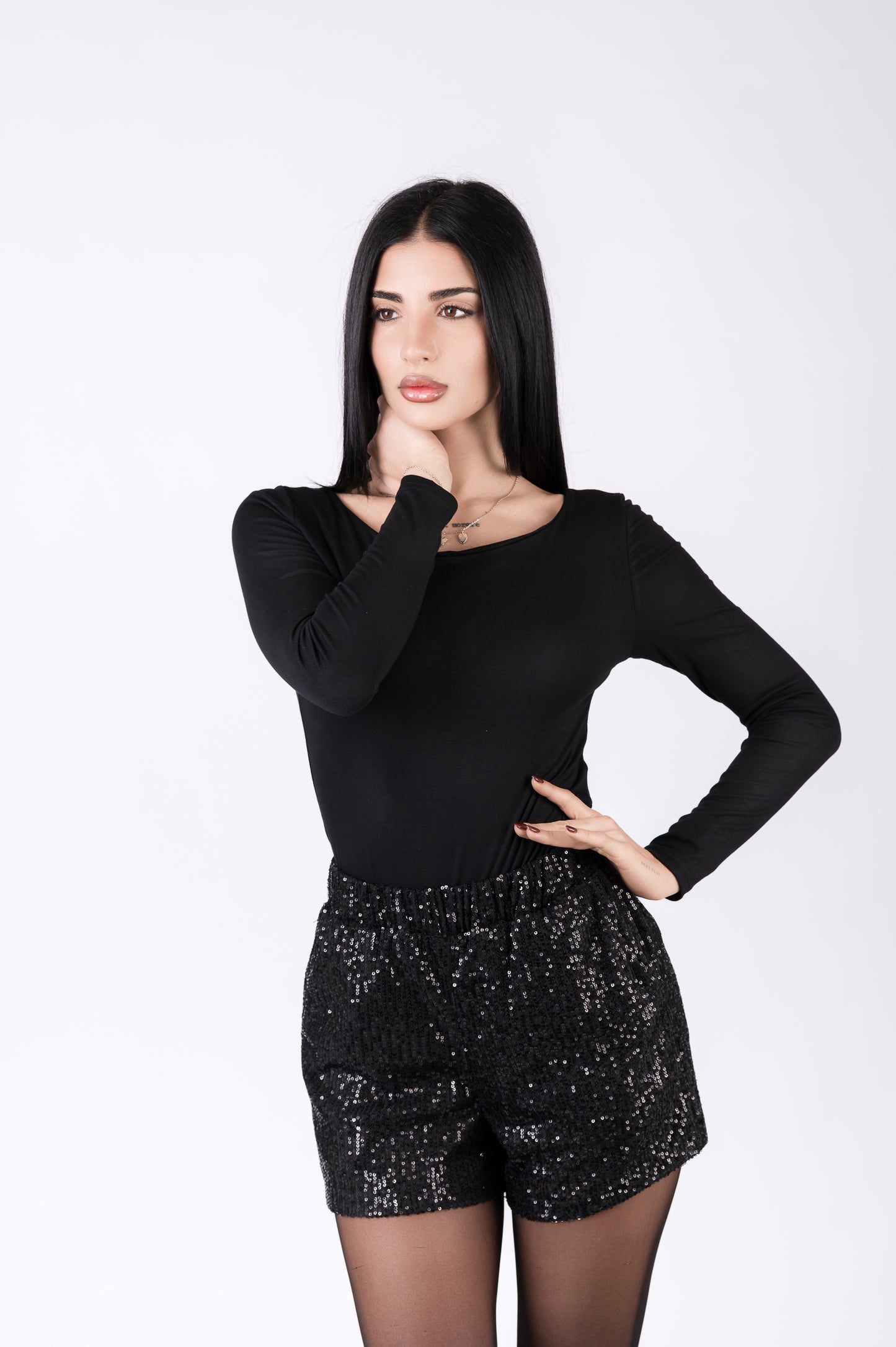 Shorts paillettato