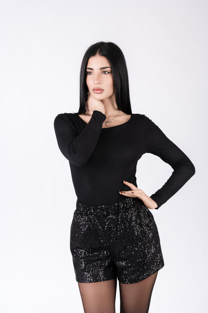 Shorts paillettato