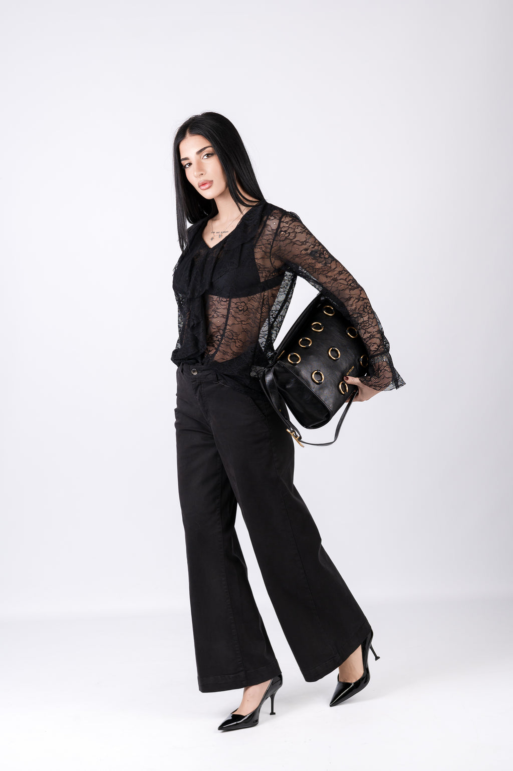 Pantalone effetto jeans casual