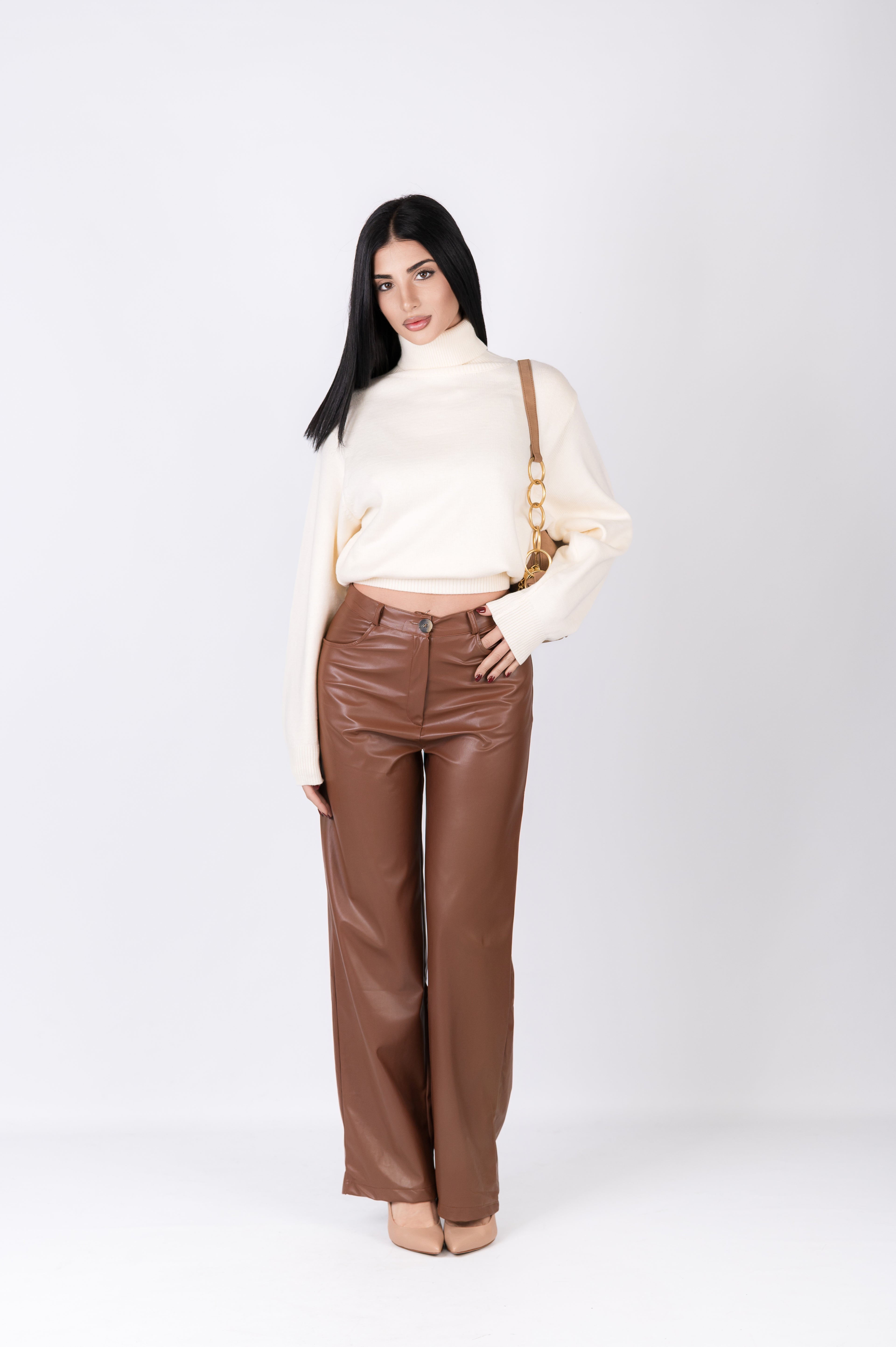 Pantalone eco-pelle