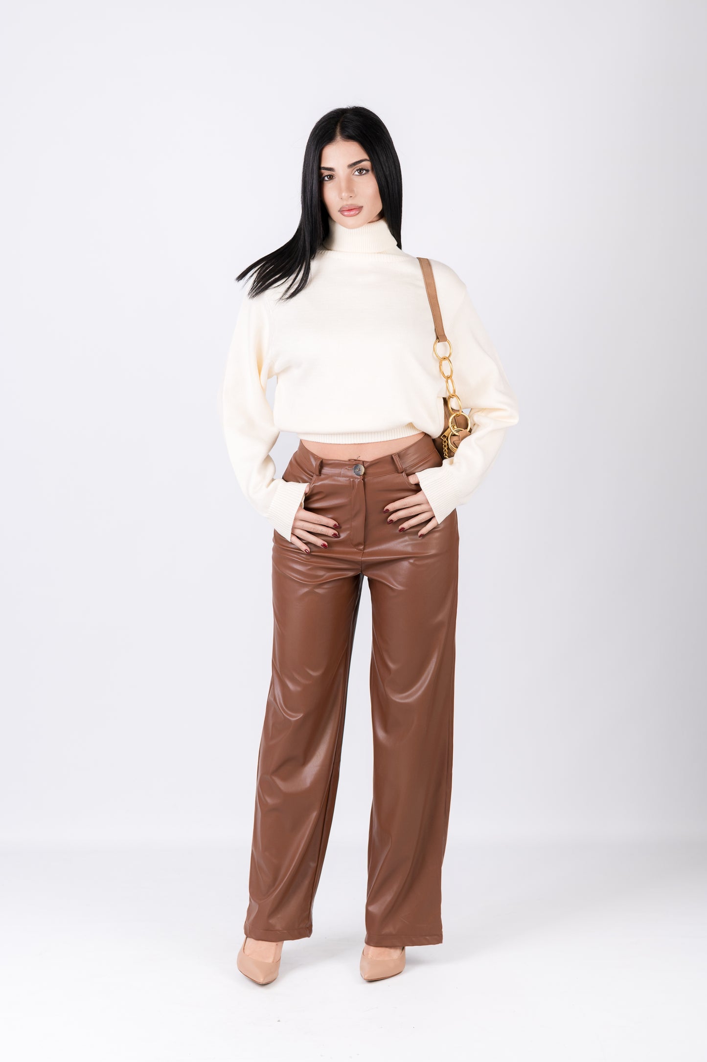 Pantalone eco-pelle