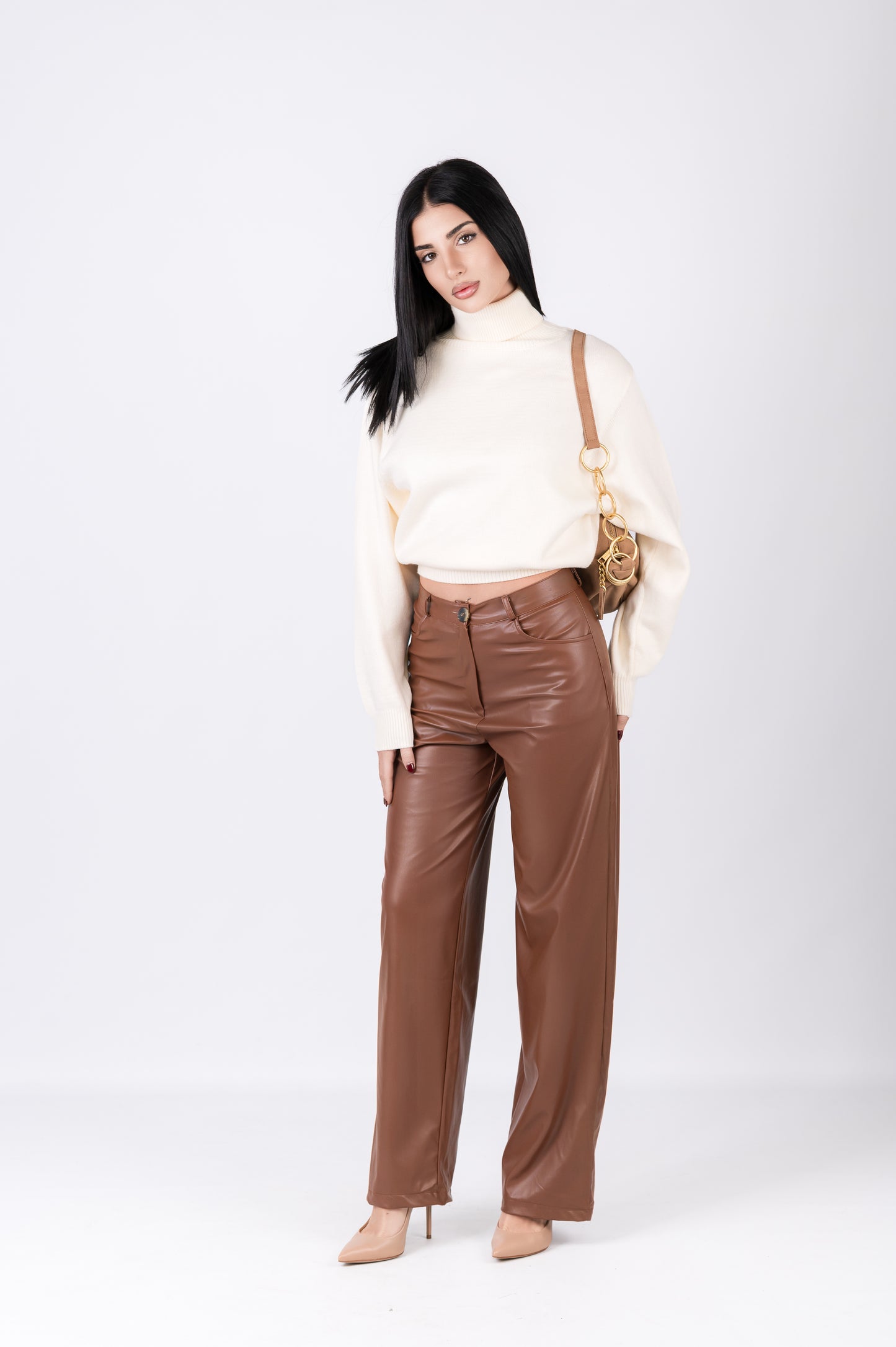 Pantalone eco-pelle