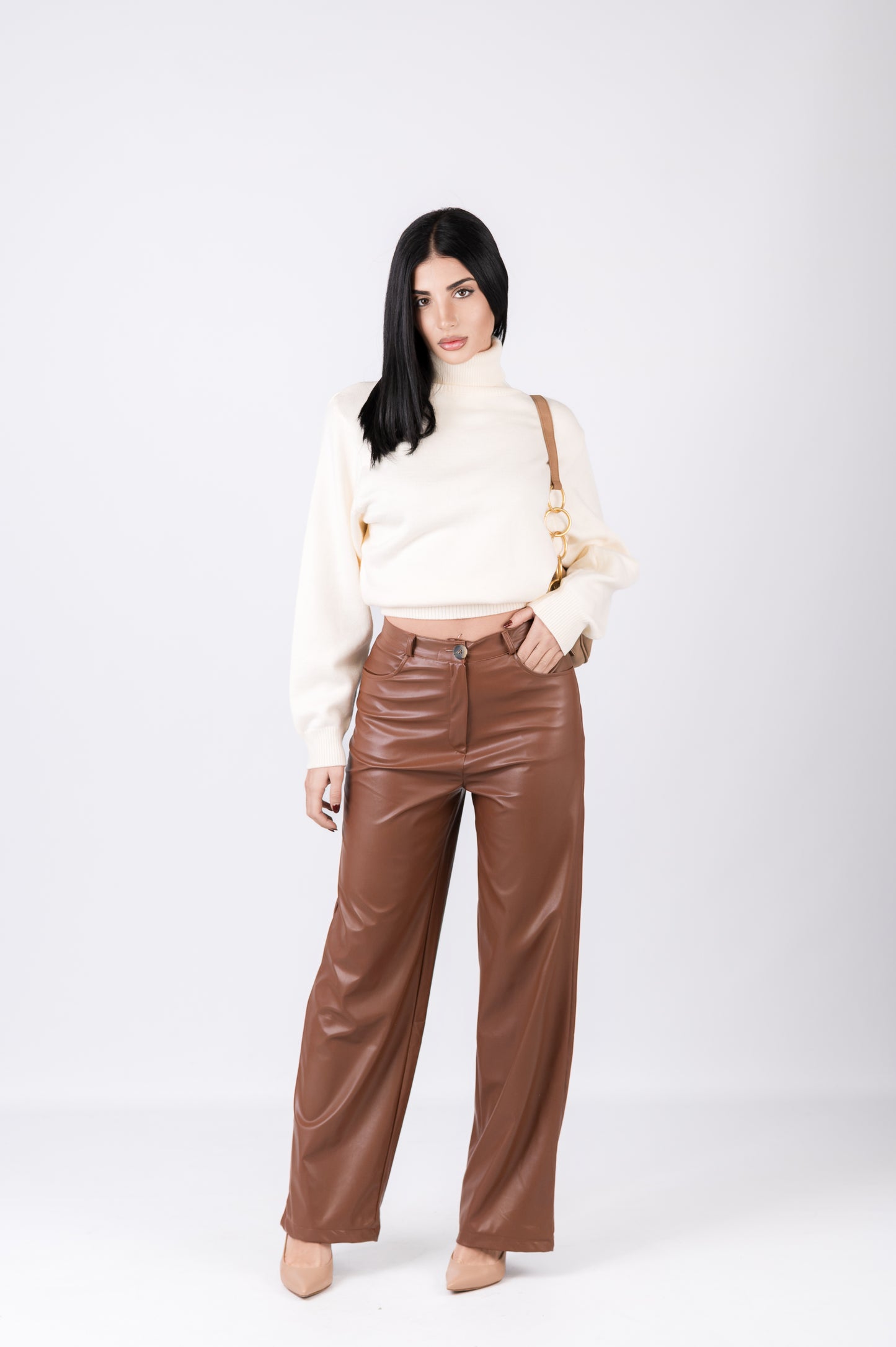 Pantalone eco-pelle