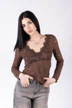 Maglia pizzo romantica