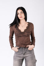 Maglia pizzo romantica