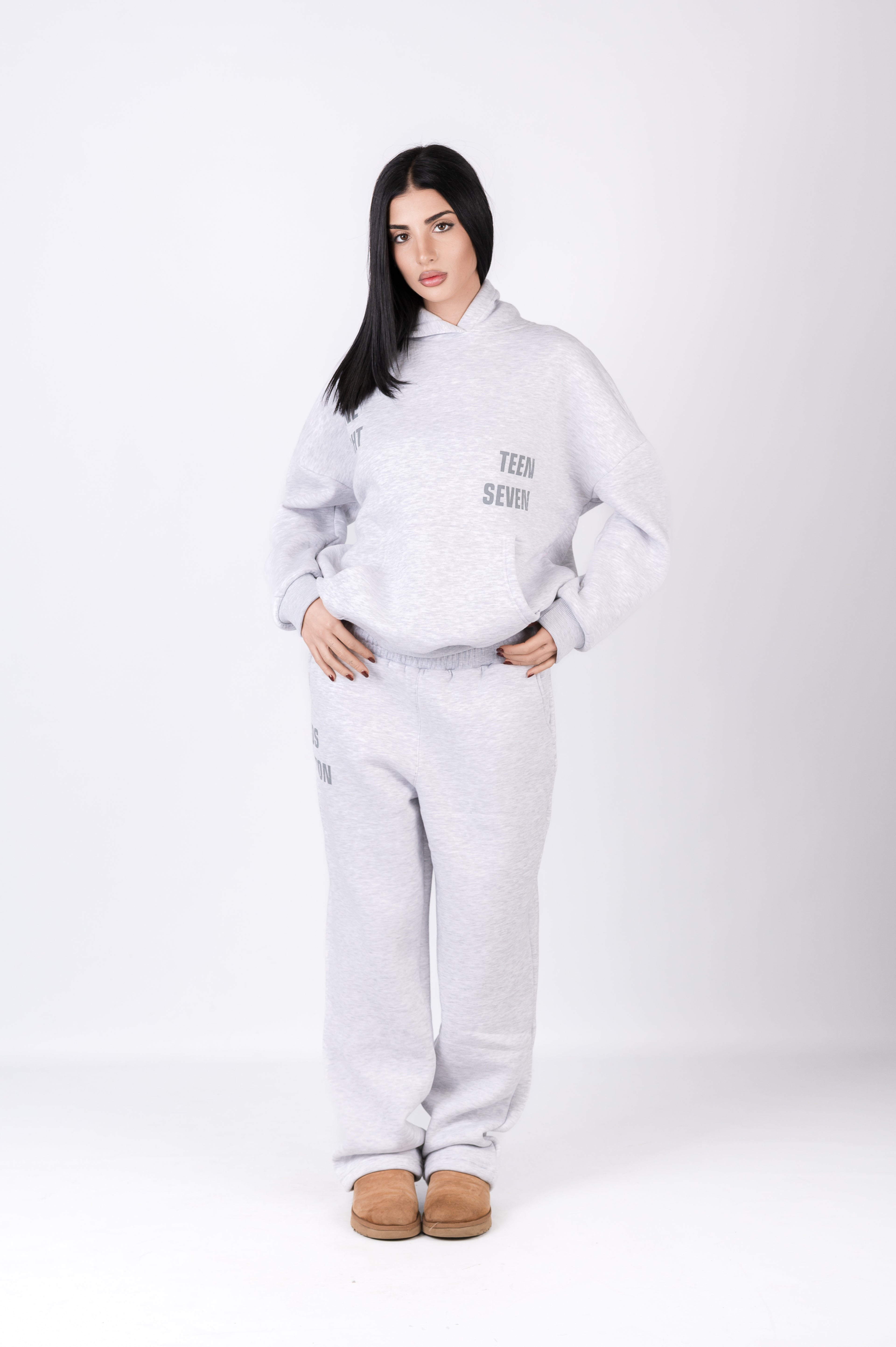 Tuta due pezzi felpata comoda