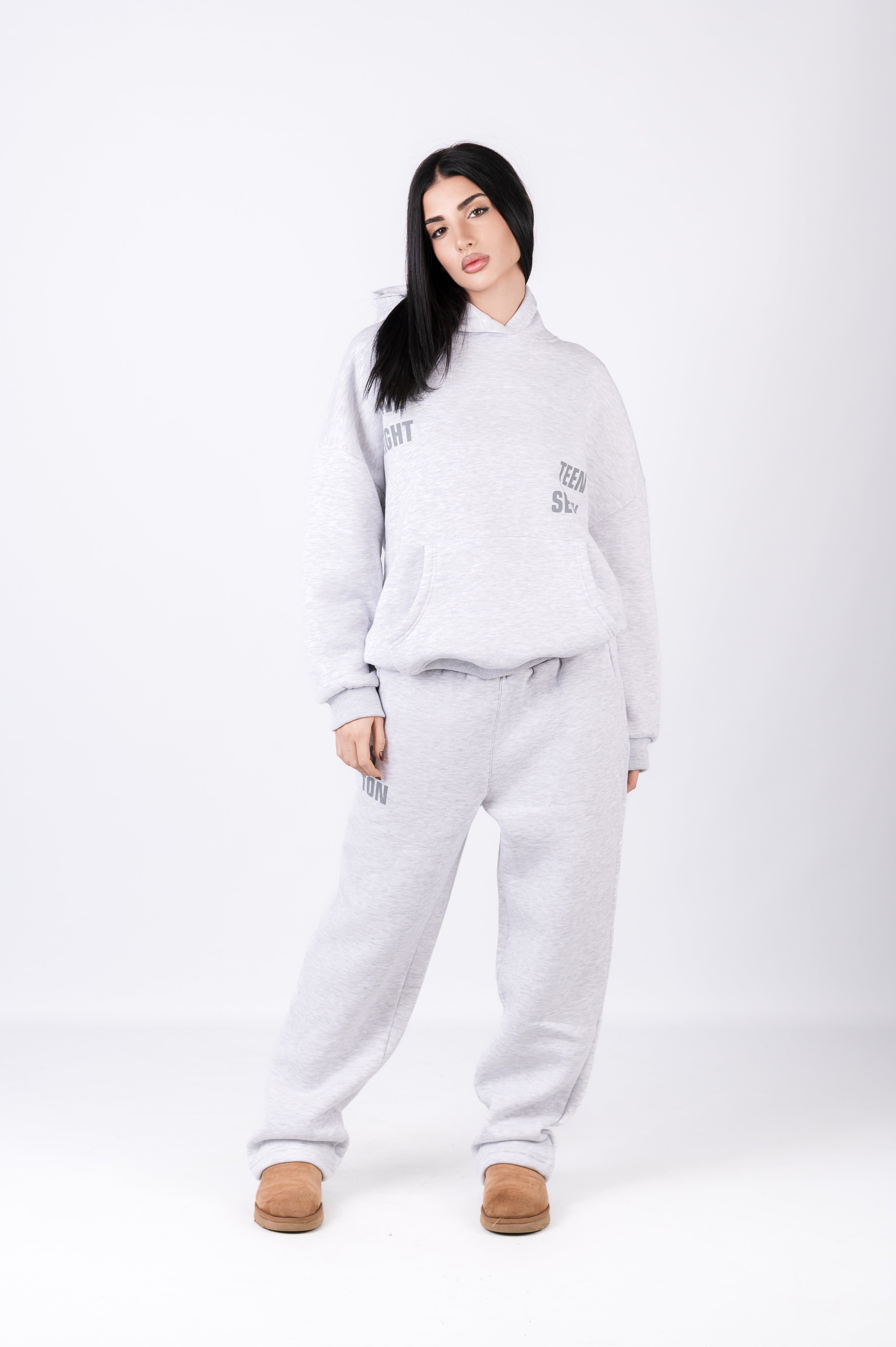 Tuta due pezzi felpata comoda