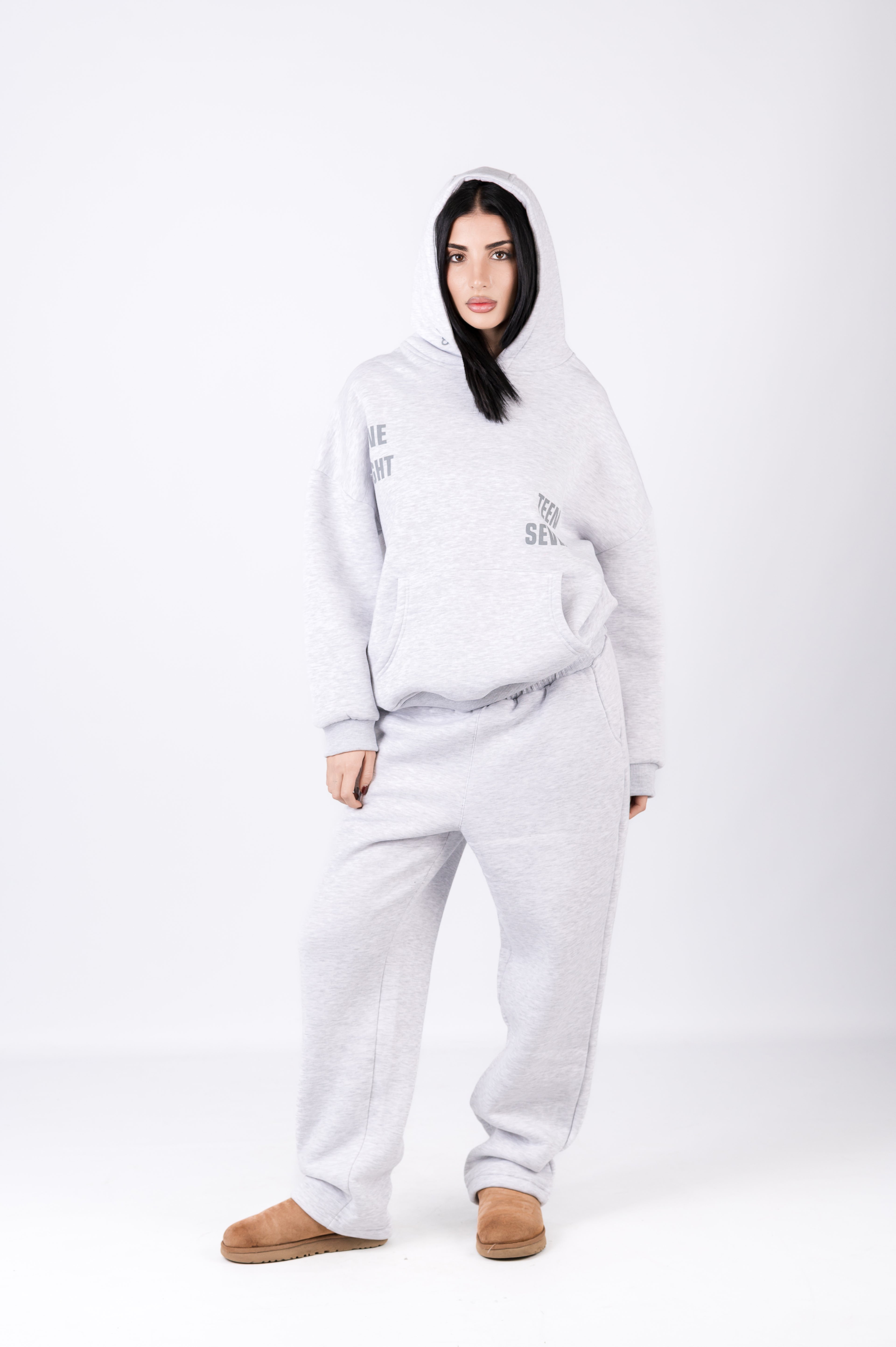 Tuta due pezzi felpata comoda