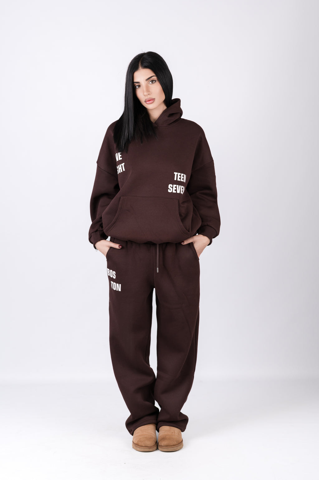 Tuta due pezzi felpata comoda