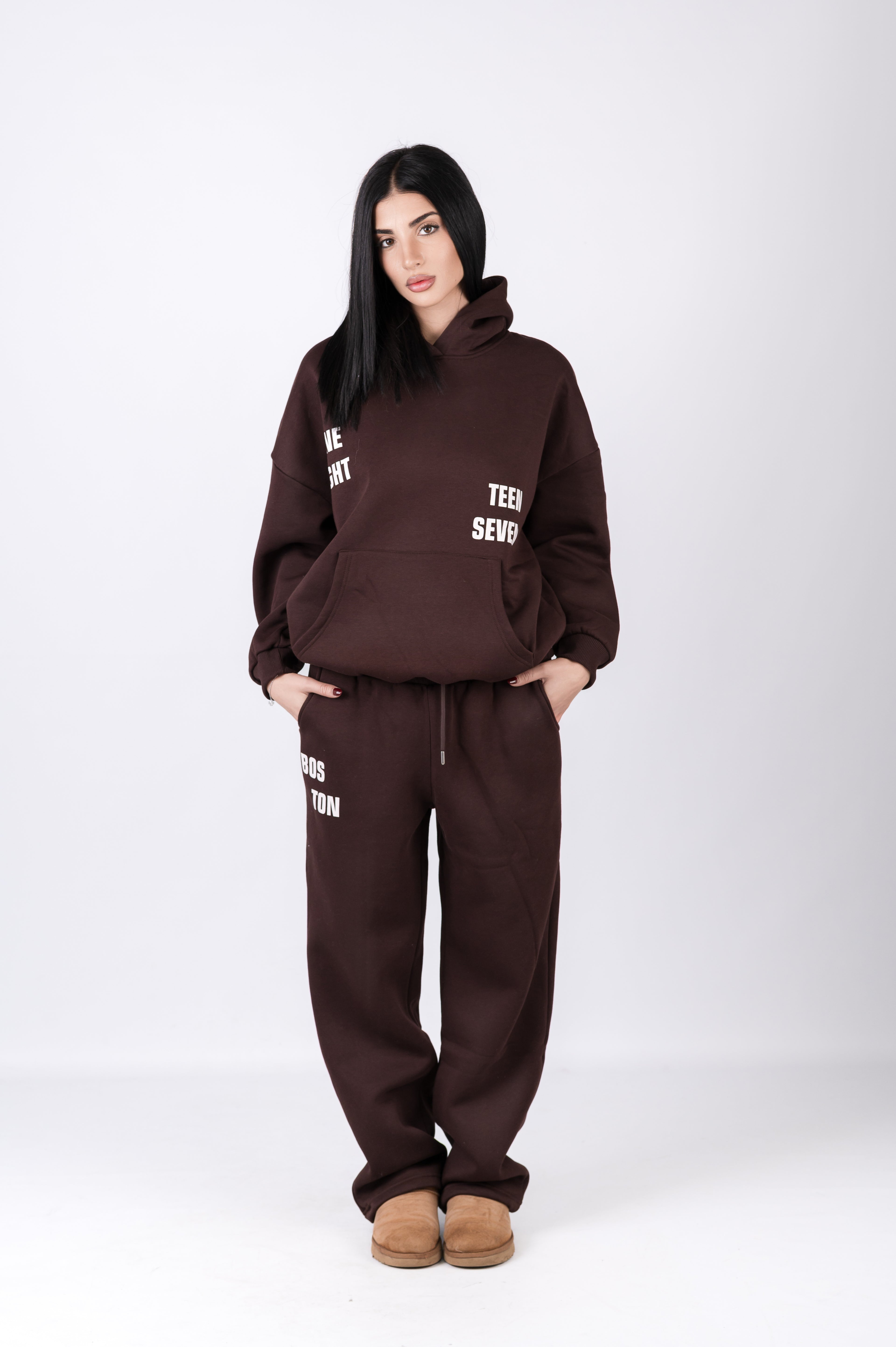 Tuta due pezzi felpata comoda