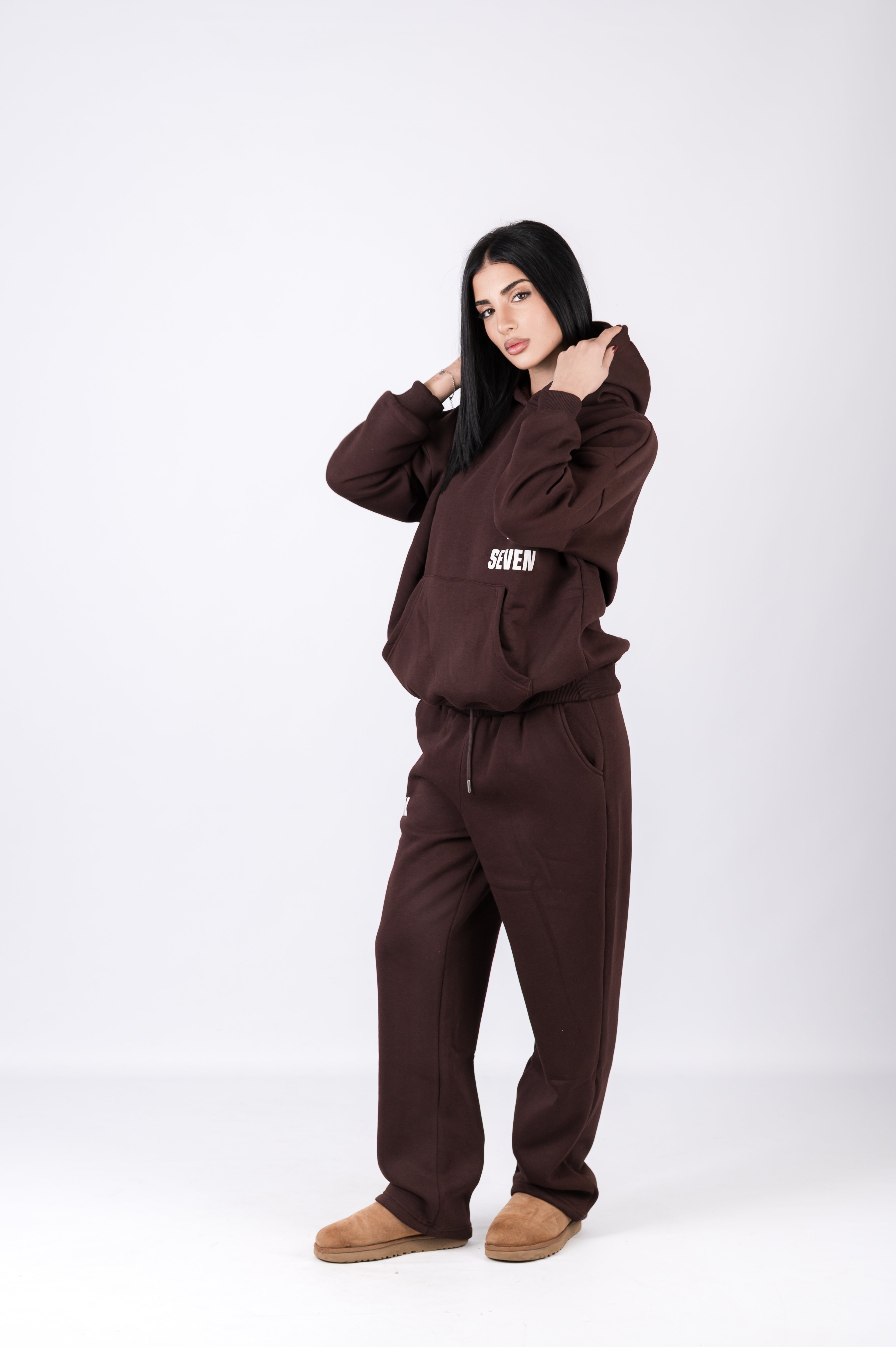 Tuta due pezzi felpata comoda