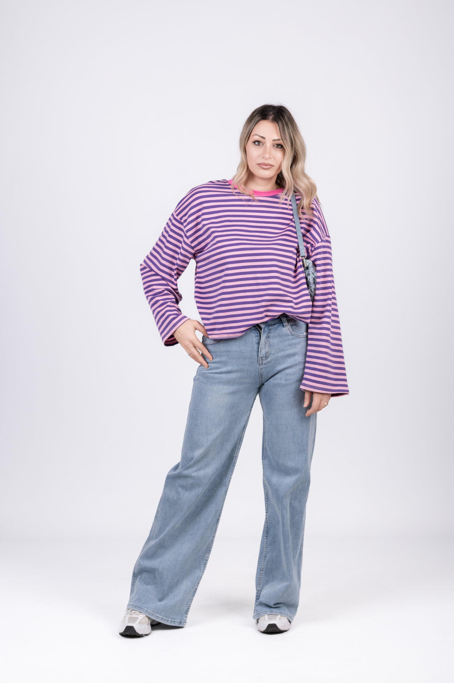Maglia a righe over