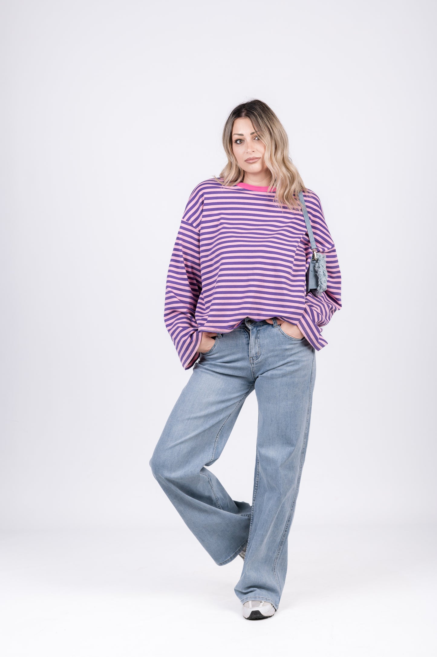 Maglia a righe over