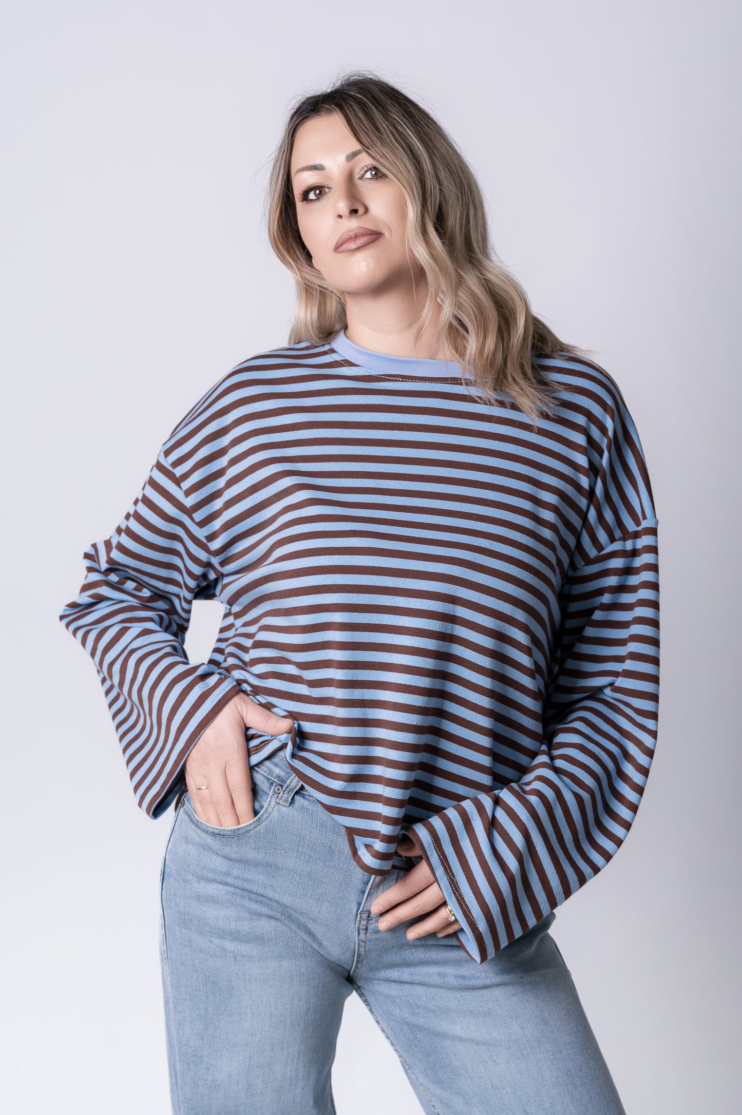 Maglia a righe over