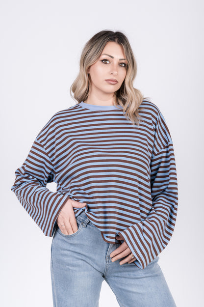 Maglia a righe over