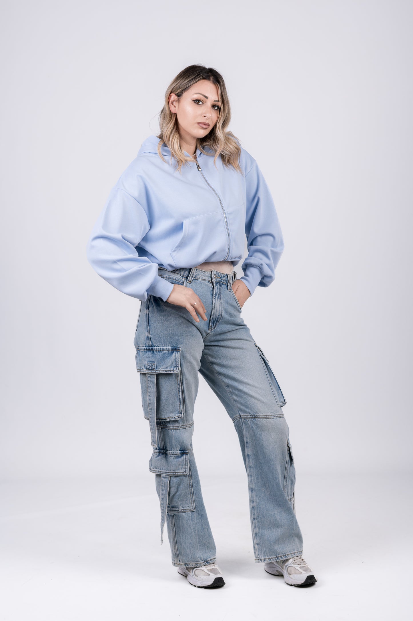 Jeans cargo wide leg