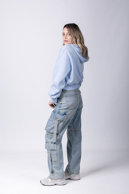 Jeans cargo wide leg
