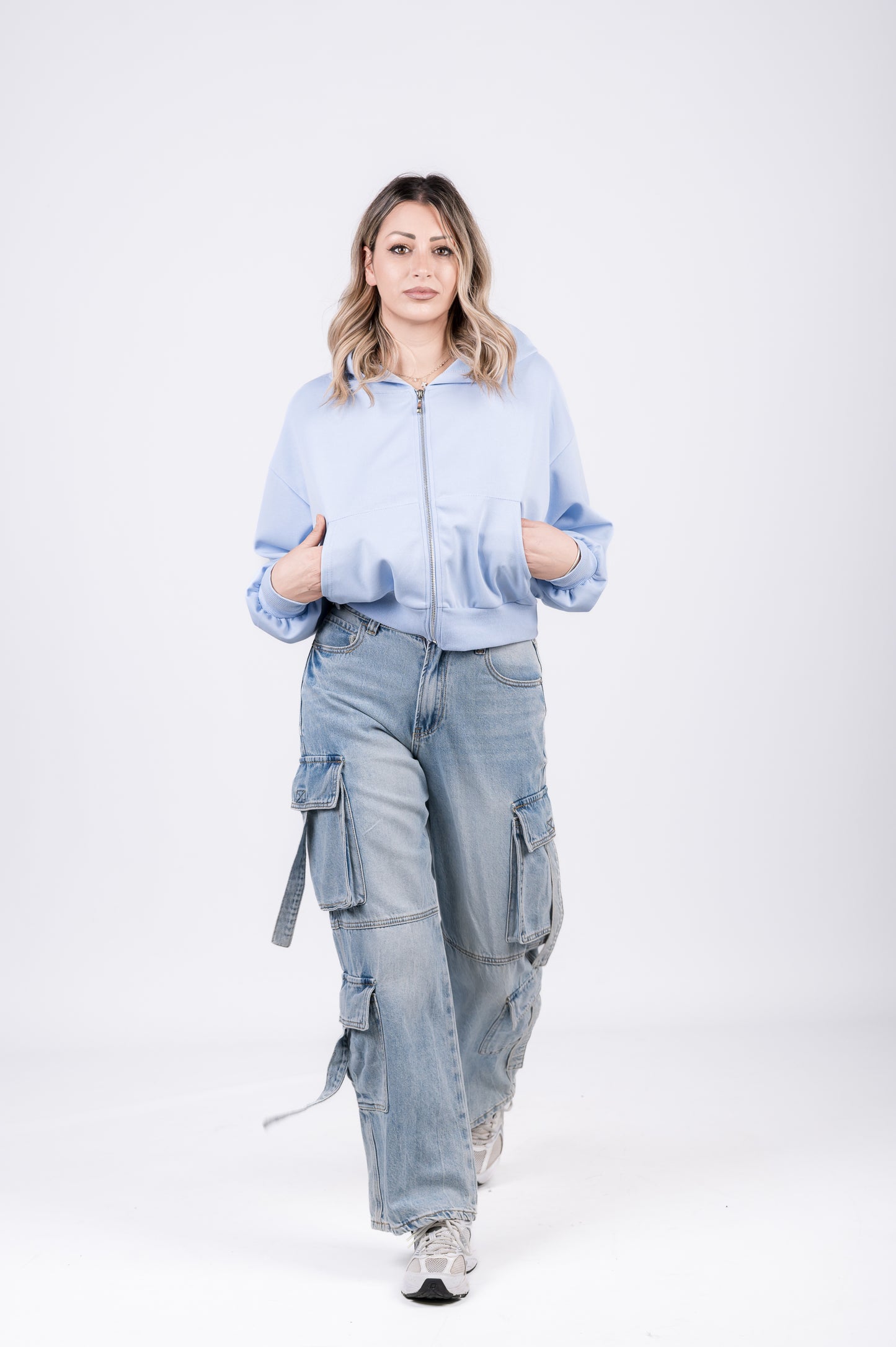 Jeans cargo wide leg