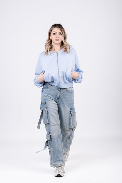 Jeans cargo wide leg