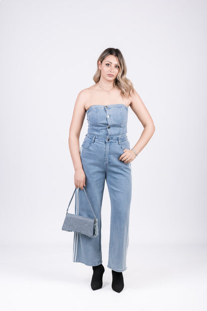 Salopette Minimalista in Denim