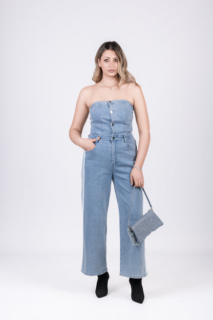 Salopette Minimalista in Denim