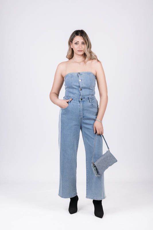 Salopette Minimalista in Denim