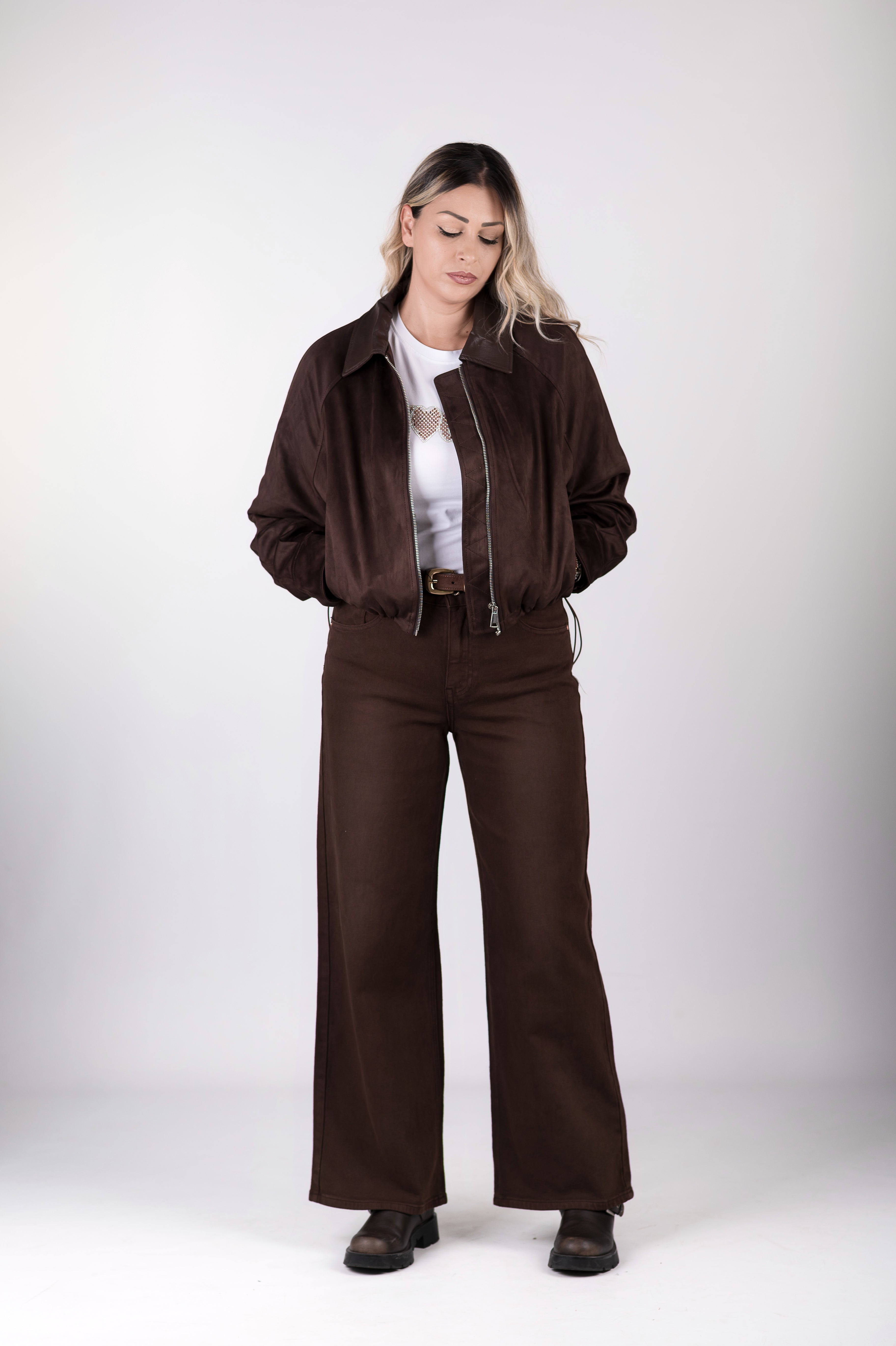 Giacca camoscio raffinata