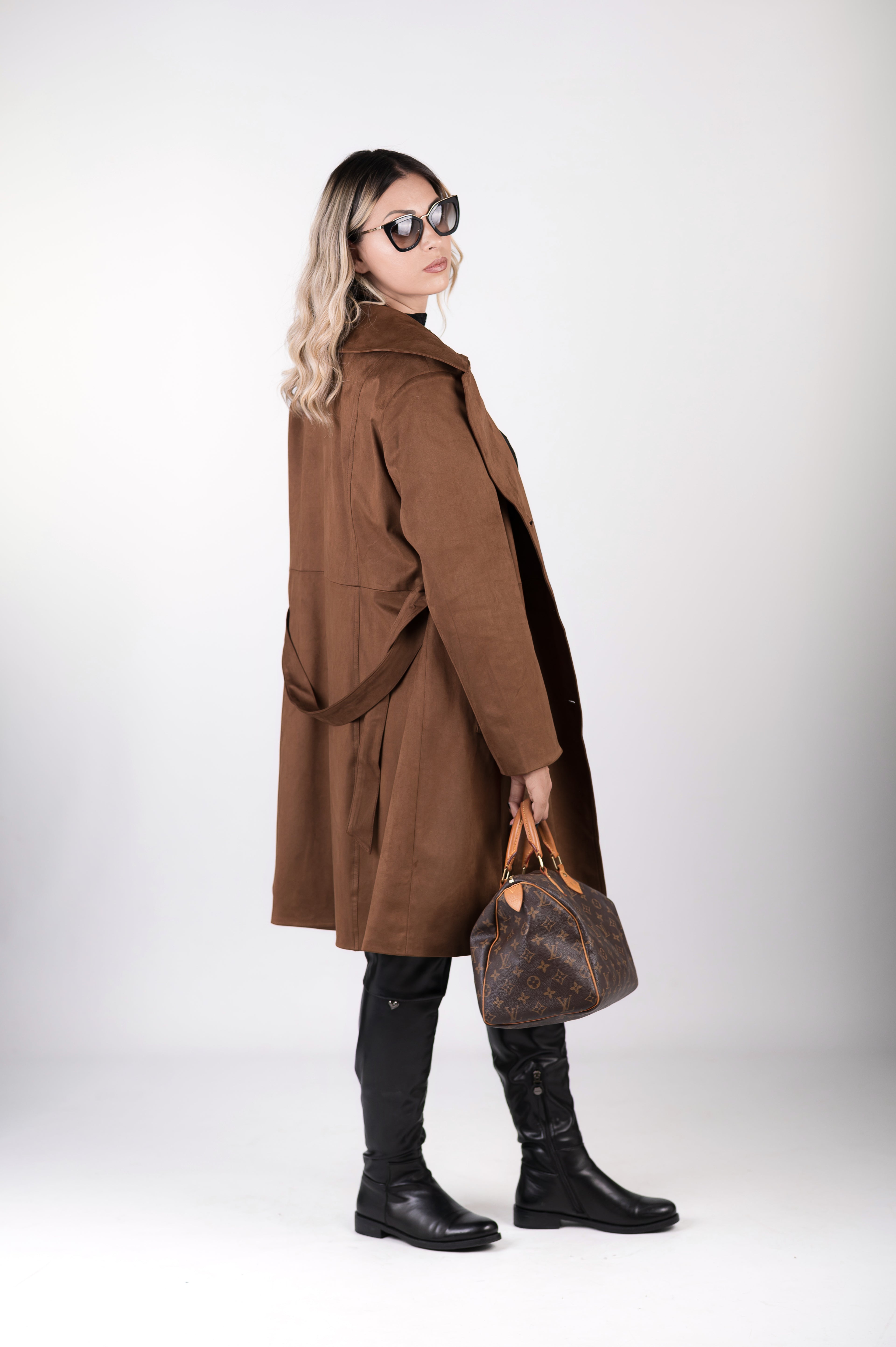 Cappotto scamosciato elegante