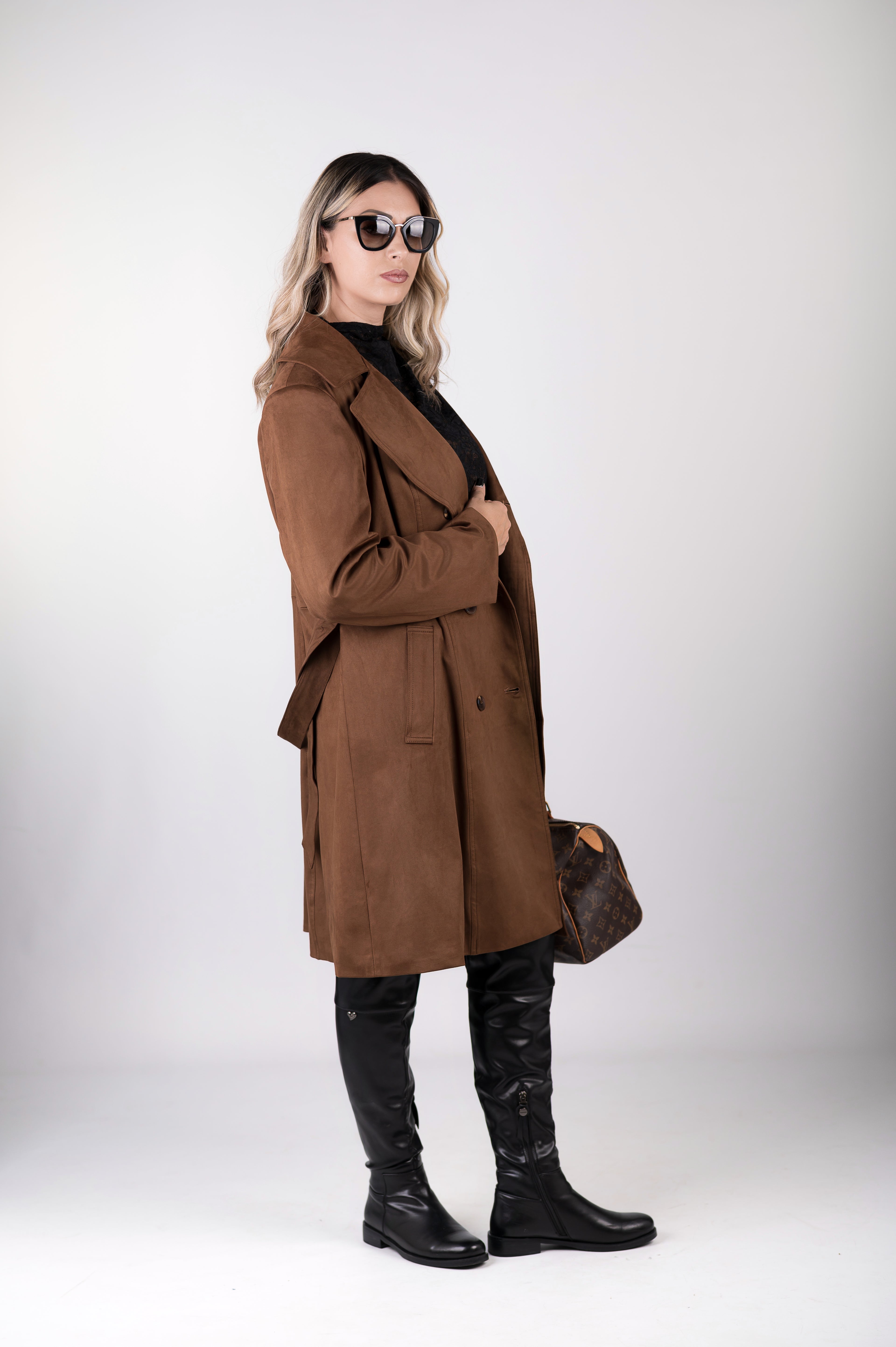 Cappotto scamosciato elegante