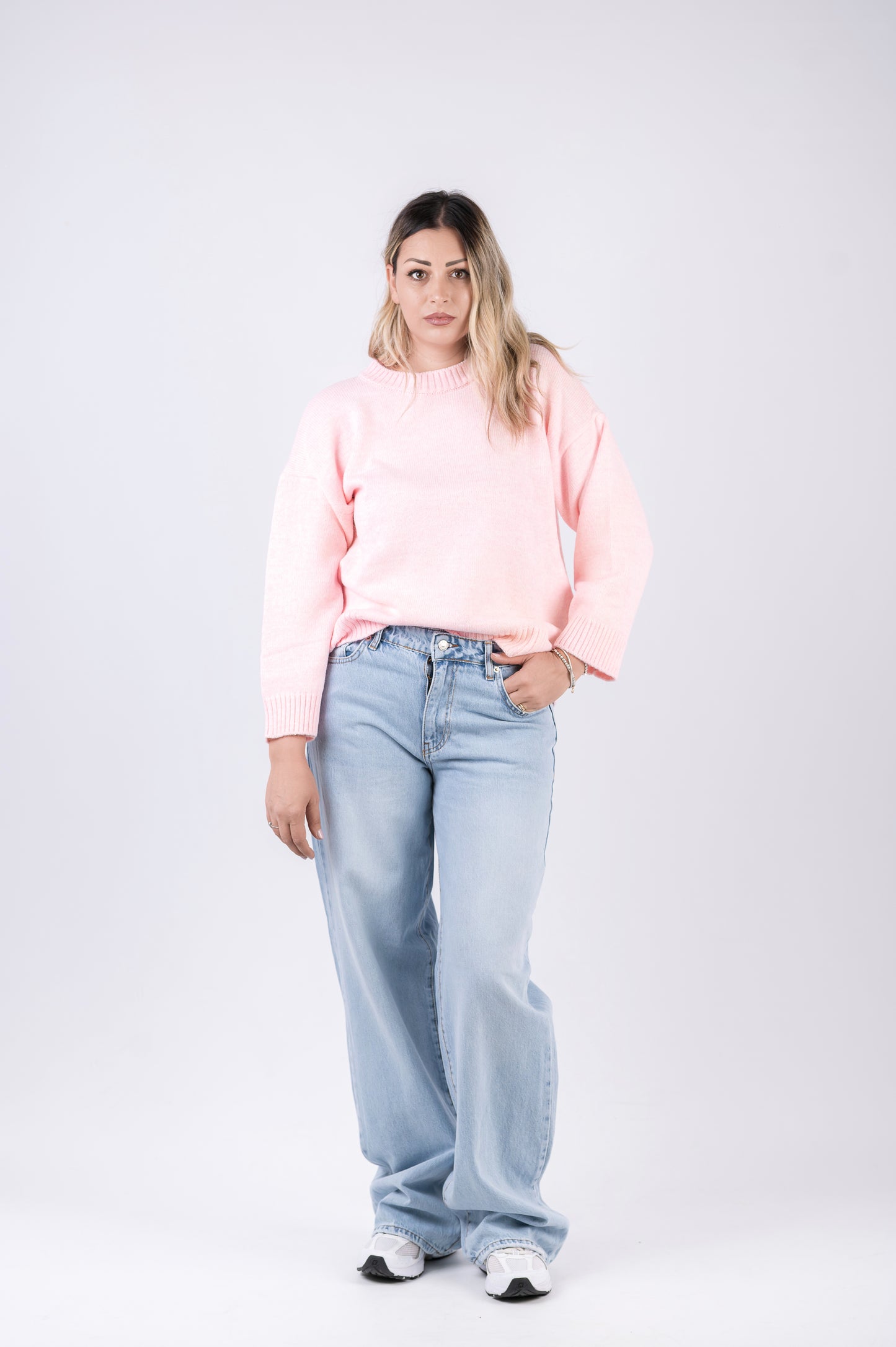Jeans donna gamba larga