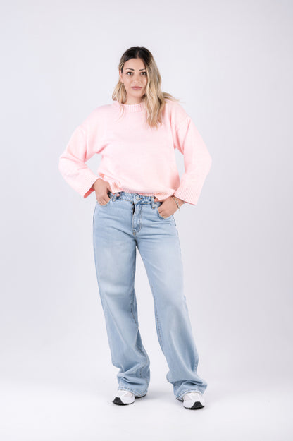 Jeans donna gamba larga