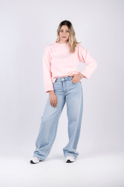 Jeans donna gamba larga
