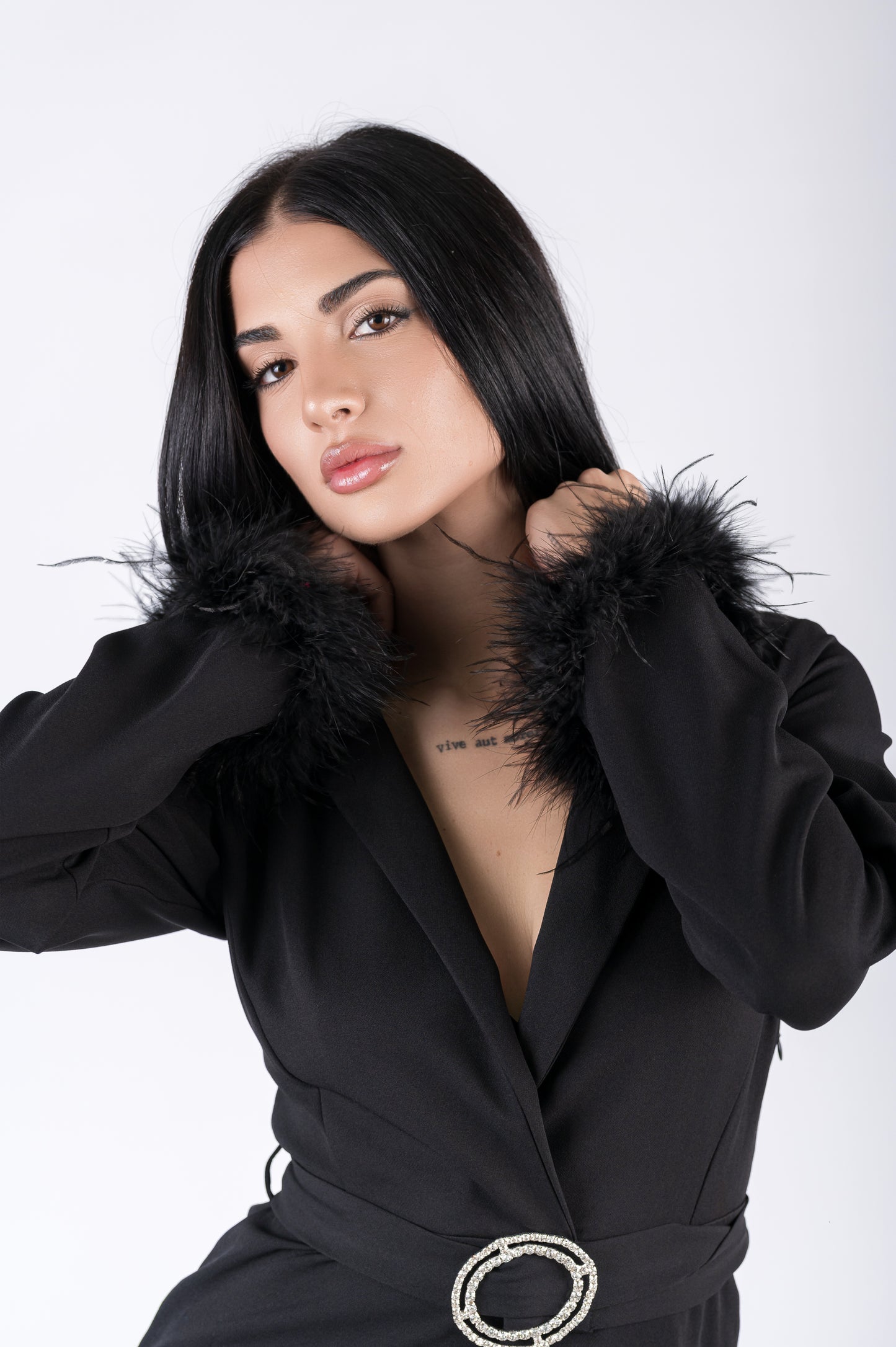 Tuta elegante donna con cintura