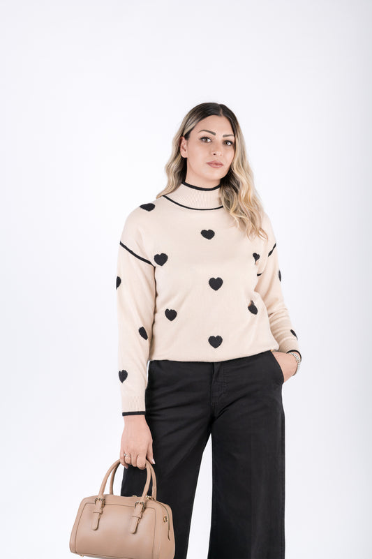Maglia con cuori