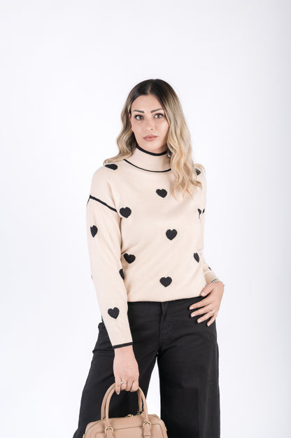 Maglia con cuori