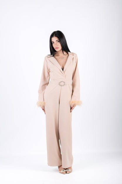 Tuta elegante donna con cintura