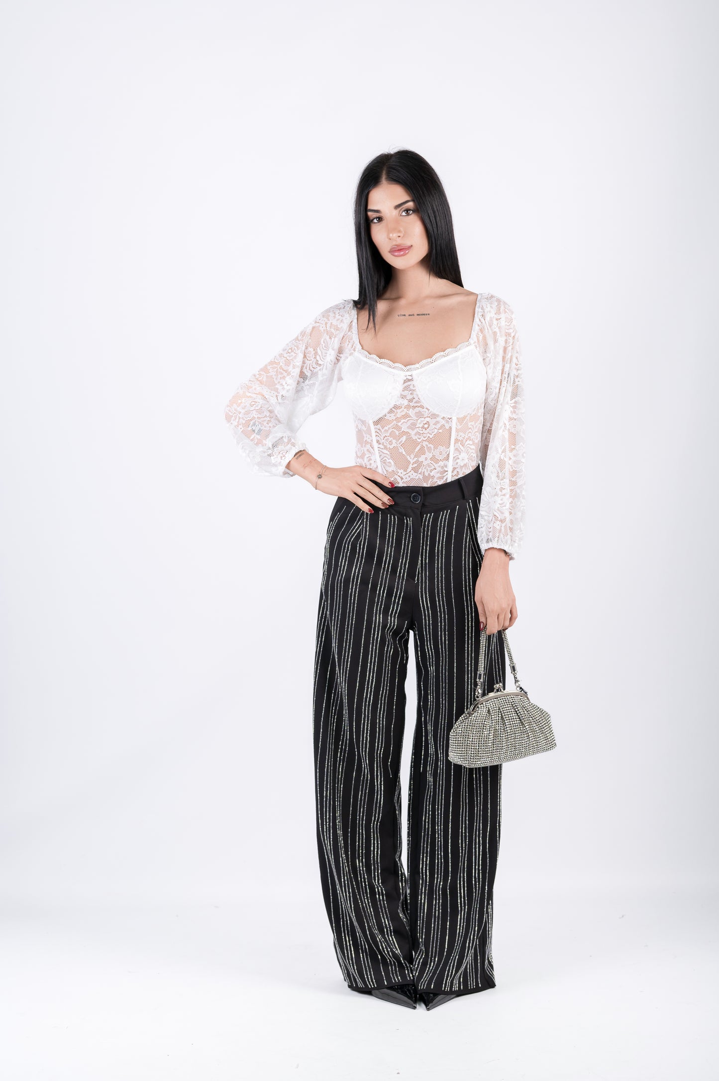 Pantalone con strass