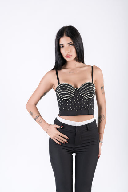 Top con strass