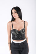Top con strass
