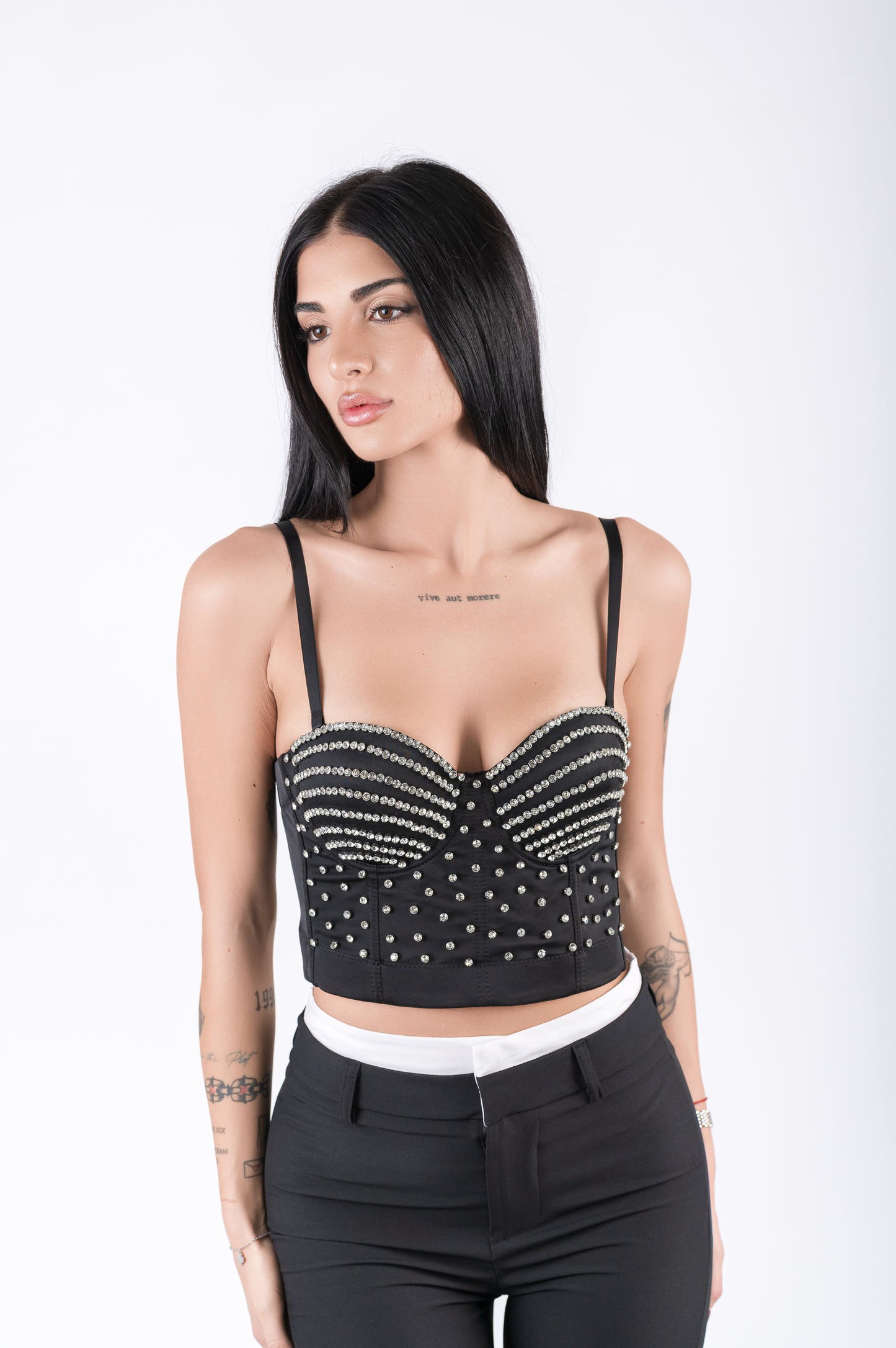 Top con strass