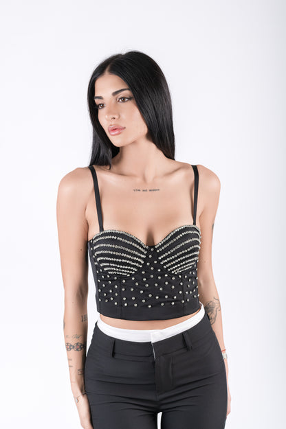 Top con strass
