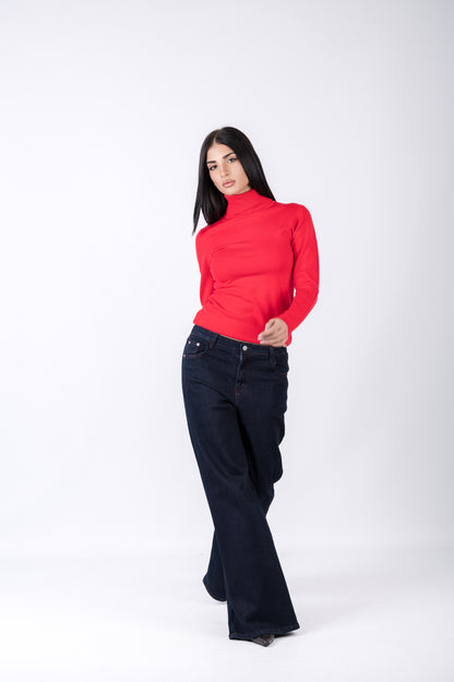 Jeans donna gamba larga