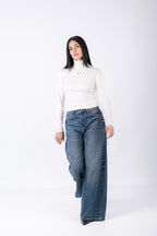 Jeans Palazzo - Pantaloni Denim Ampi Donna