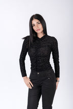 Maglia Effetto Leopardato - Top Donna Stampa Animalier