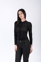 Maglia Effetto Leopardato - Top Donna Stampa Animalier