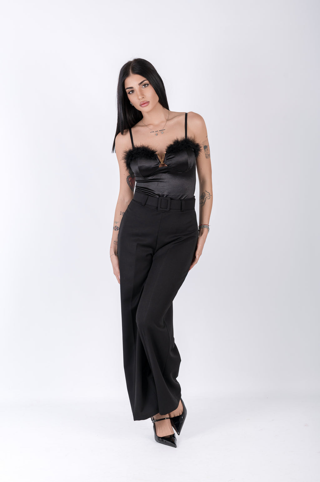 Body con Piume - Body Donna Glamour e Sensuale