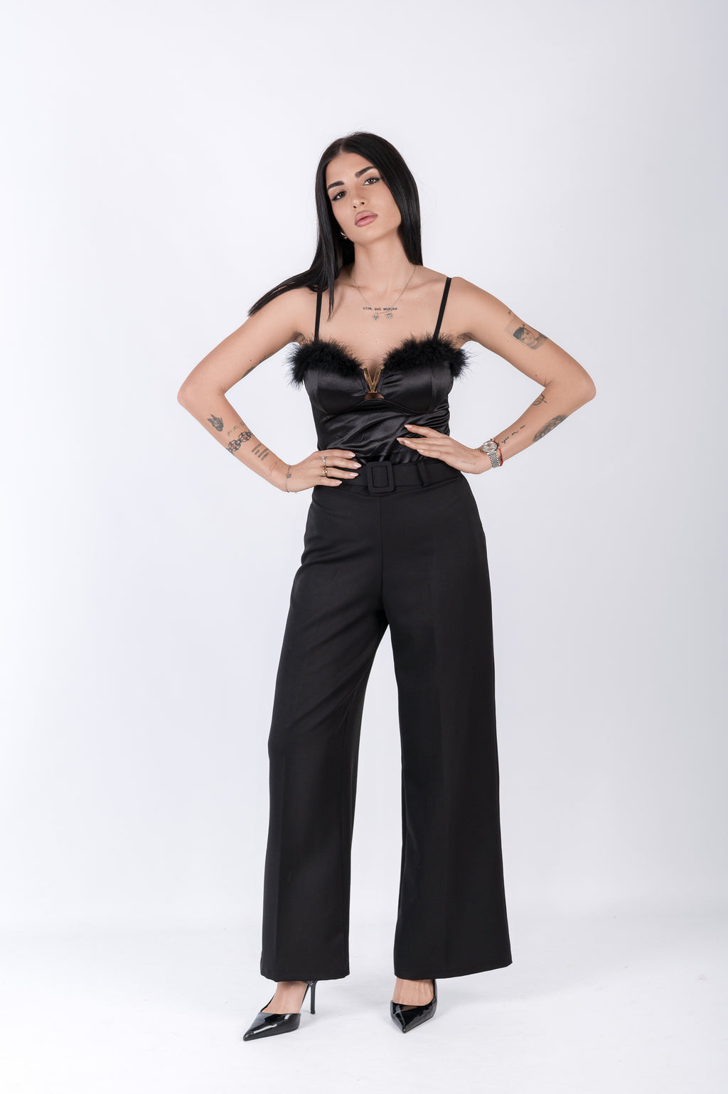 Body con Piume - Body Donna Glamour e Sensuale